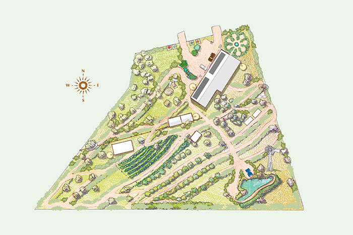 An Example of a Permaculture design site plan 